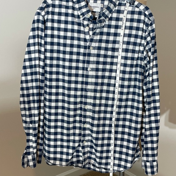 Men’s Goodfellow and Co shirt. Blue checkerboard XL. GUC - Picture 3 of 3